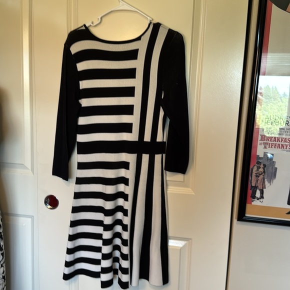 Eliza J Black and White Striped Dress - Picture 9 of 10
